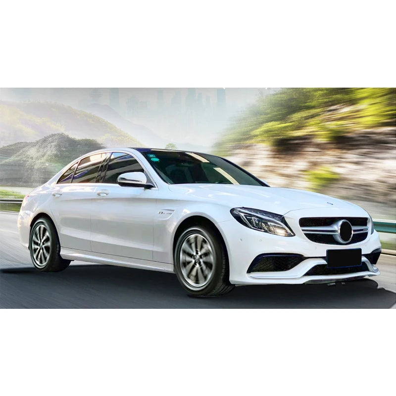 Car Modification Front Rear Bumper Grille Spoiler Lip Body Kit For  C-Class W205 Pre To C63 2015-2018