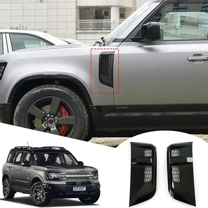 Car Universal Decorative Vent Auto Air Flow Intake Air Scoop Decorative For Land Rover Defender 2 Pc 2020 2021 2022 2023
