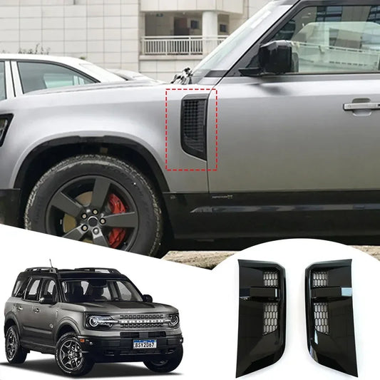 Car Universal Decorative Vent Auto Air Flow Intake Air Scoop Decorative For Land Rover Defender 2 Pc 2020 2021 2022 2023