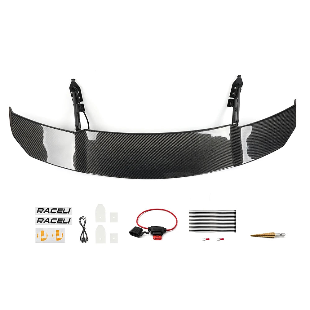 Car rear spoiler ABS carbon fiber original rear trunk electric spoiler extension