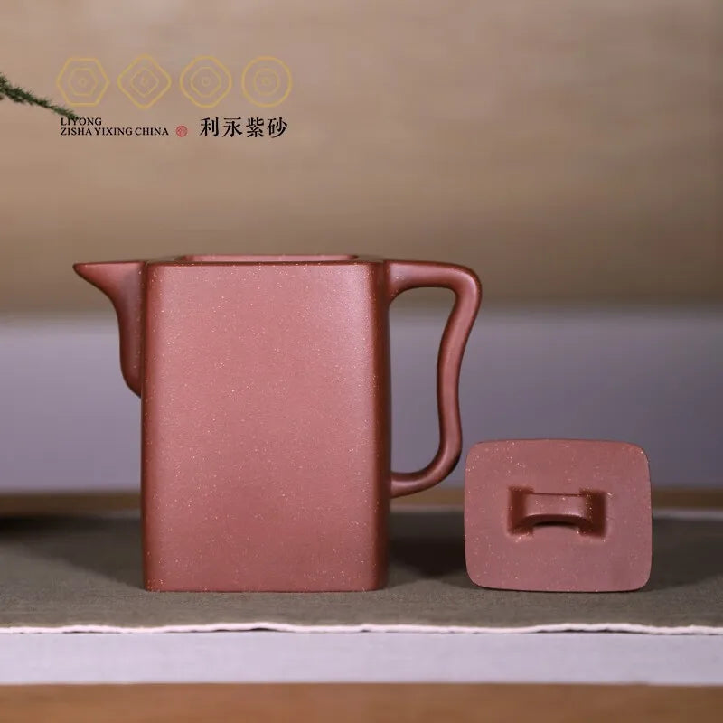 Centennial Liyong Purple Clay Pot Yixing Pure Handmade Famous Raw Ore Bottom Trough Clear Sand Adjustment and Pot Kung Fu Tea Se
