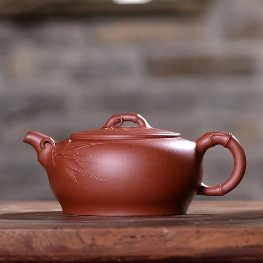 Centennial Liyong Purple Clay Pot Yixing Purple Sand Famous Pure Handmade Gift Teapot Tea Set Raw Ore High Quality Plain Cement