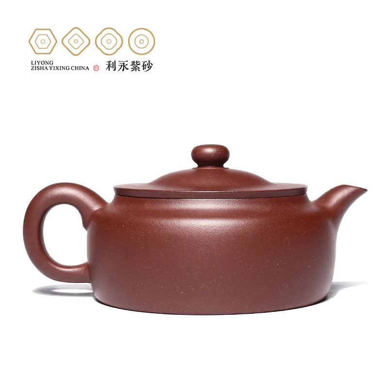 Centennial Liyong Yixing Famous Fan Caiqin Pure Handmade Purple Clay Pot Raw Ore Bottom Trough Clear Flat Tea Pot Kung Fu Tea Se