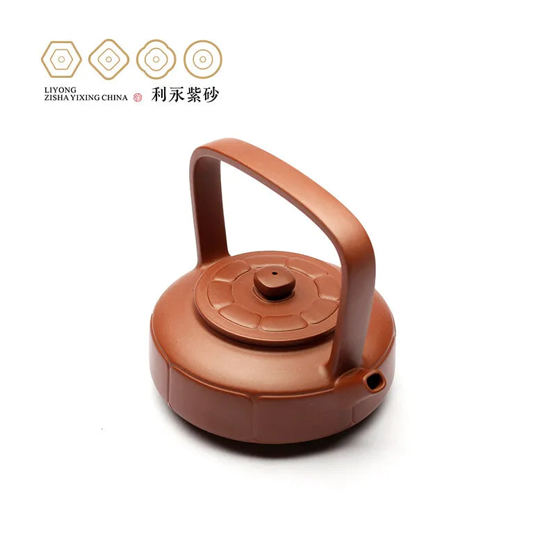 Centennial Liyong Yixing Famous Master Zhou Yuanchun Handmade Purple Clay Pot Raw Ore Kung Fu Tea Set Teapot Jade Belt Lifting H