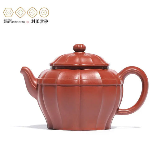 Centennial Liyong Yixing Famous Pure Handmade Purple Clay Pot Original Yixing Clay Jade Belt Diamond Flower Pot Kung Fu Tea Set
