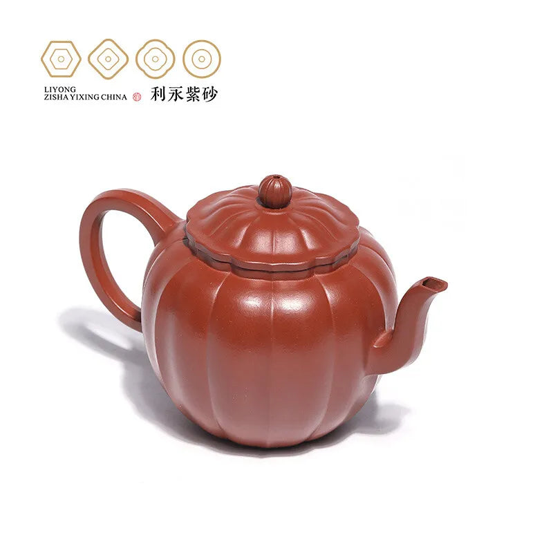 Centennial Liyong Yixing Famous Pure Handmade Purple Clay Pot Original Yixing Clay Ming-Style Rhombus Pot Kung Fu Tea Set Tendon