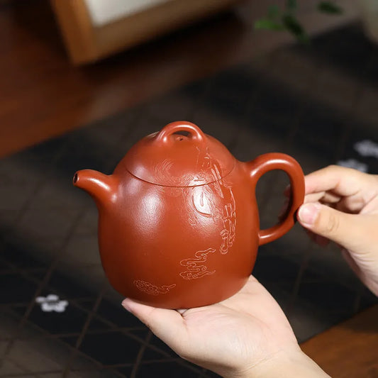 Centennial Liyong Yixing Famous Pure Handmade Purple Clay Pot Original Yixing Clay Qin Quan · Empty Kung Fu Tea Set Teapot 490cc