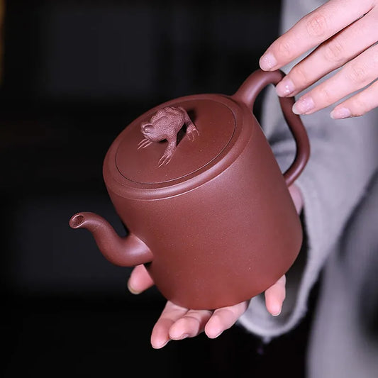 Centennial Liyong Yixing Famous Pure Handmade Purple Clay Pot Raw Ore Bottom Trough Cleaning Golden Toad Pot Kung Fu Tea Set Tea