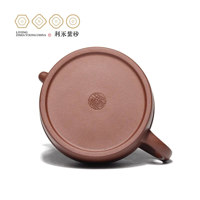 Centennial Liyong Yixing Famous Pure Handmade Purple Clay Pot Raw Ore Bottom Trough Green Double-Line Manhole Pot Kung Fu Tea Se