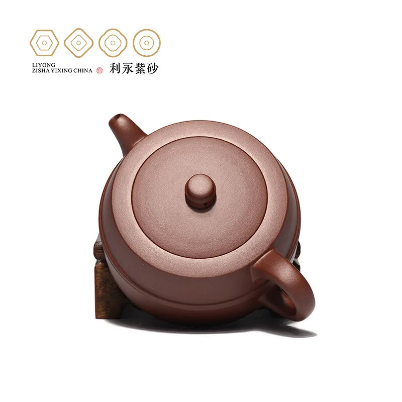 Centennial Liyong Yixing Famous Pure Handmade Purple Clay Pot Raw Ore Bottom Trough Green Double-Line Manhole Pot Kung Fu Tea Se
