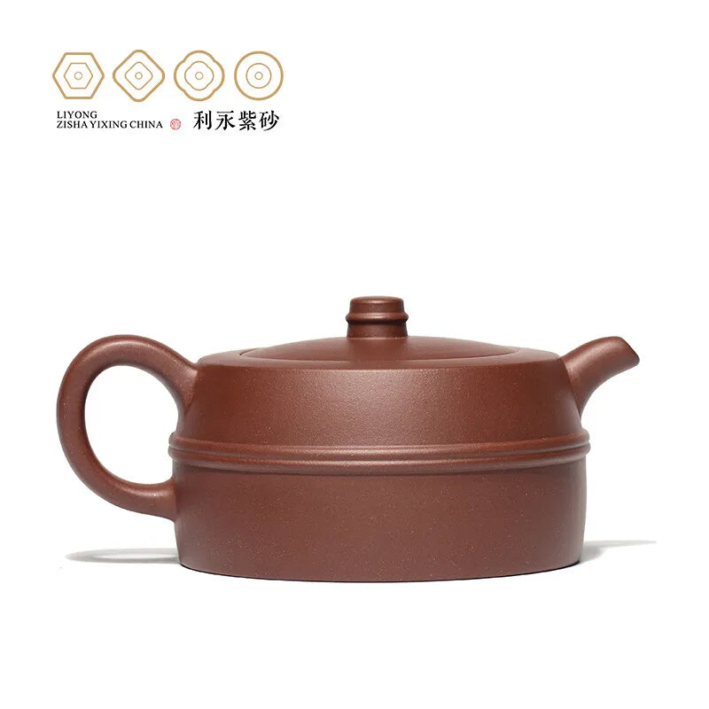 Centennial Liyong Yixing Famous Pure Handmade Purple Clay Pot Raw Ore Bottom Trough Green Double-Line Manhole Pot Kung Fu Tea Se