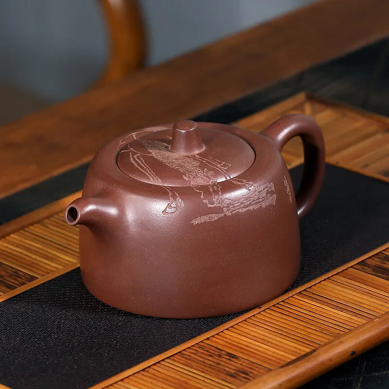 Centennial Liyong Yixing Famous Pure Handmade Purple Clay Pot Raw Ore Bottom Trough Green Well Curb · Gratitude for the Source o