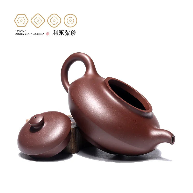 Centennial Liyong Yixing Famous Pure Handmade Purple Clay Pot Raw Ore Matching Purple Clay Hehuanhu Kung Fu Tea Set Teapot 400cc