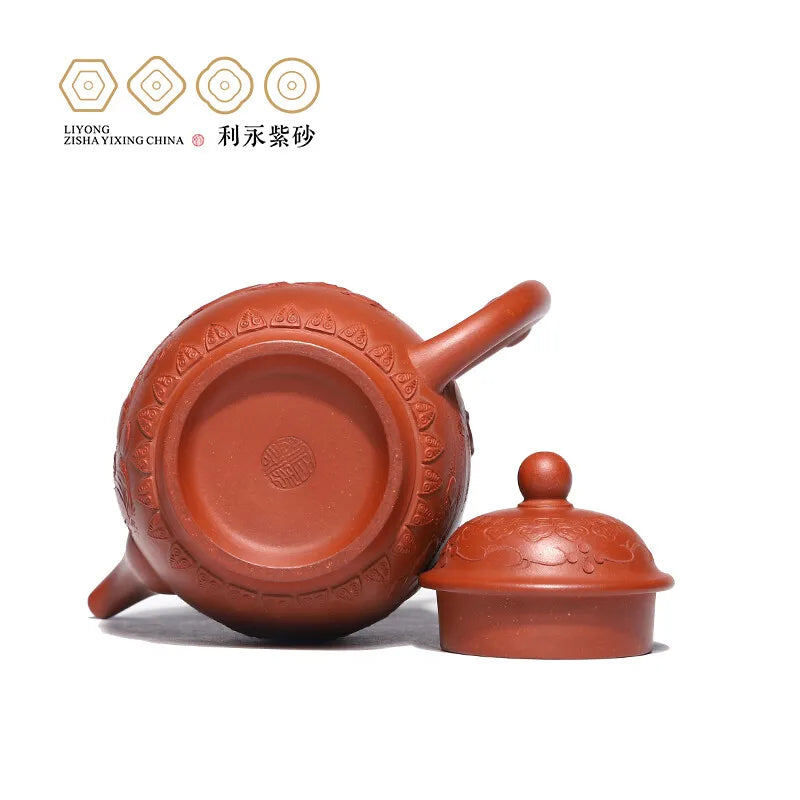 Centennial Liyong Yixing Famous Pure Handmade Purple Clay Pot Raw Ore Plain Cement Clay Painting GD Pot Kung Fu Tea Set Teapot 2