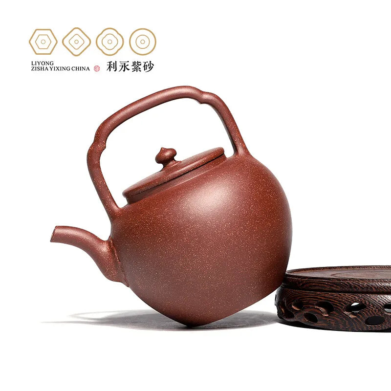 Centennial Liyong Yixing Famous Pure Handmade Purple Clay Pot Raw Ore Purple Clay Xiao Wu Jing Loop-Handled Teapot Kung Fu Tea S