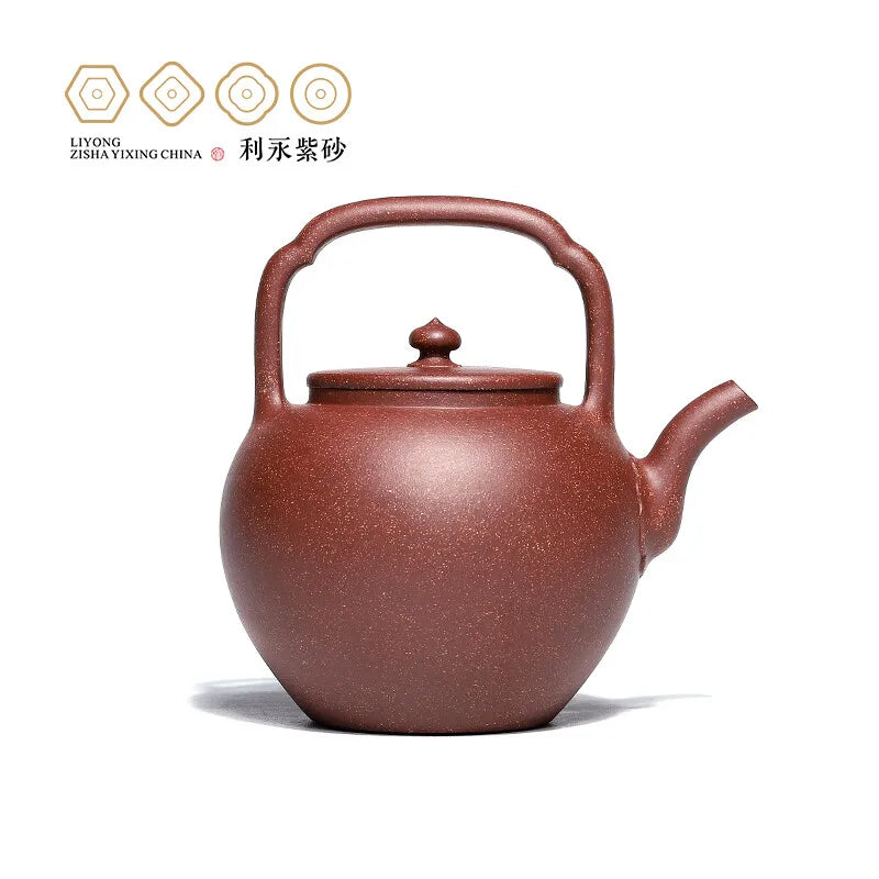 Centennial Liyong Yixing Famous Pure Handmade Purple Clay Pot Raw Ore Purple Clay Xiao Wu Jing Loop-Handled Teapot Kung Fu Tea S