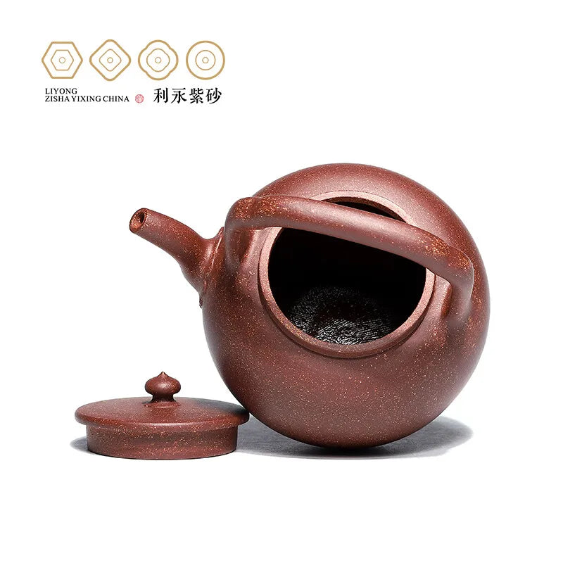 Centennial Liyong Yixing Famous Pure Handmade Purple Clay Pot Raw Ore Purple Clay Xiao Wu Jing Loop-Handled Teapot Kung Fu Tea S