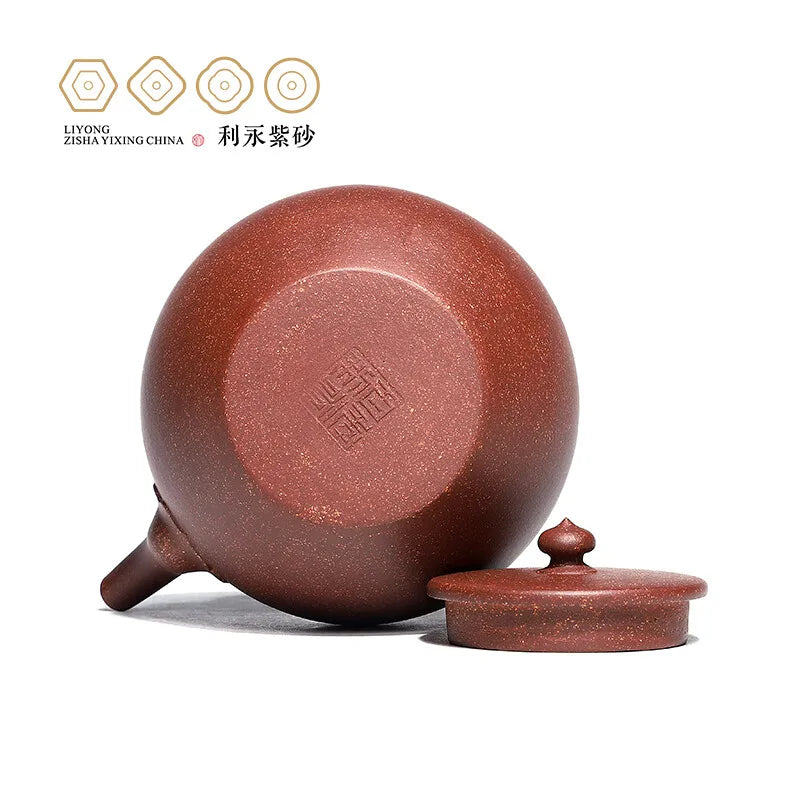 Centennial Liyong Yixing Famous Pure Handmade Purple Clay Pot Raw Ore Purple Clay Xiao Wu Jing Loop-Handled Teapot Kung Fu Tea S