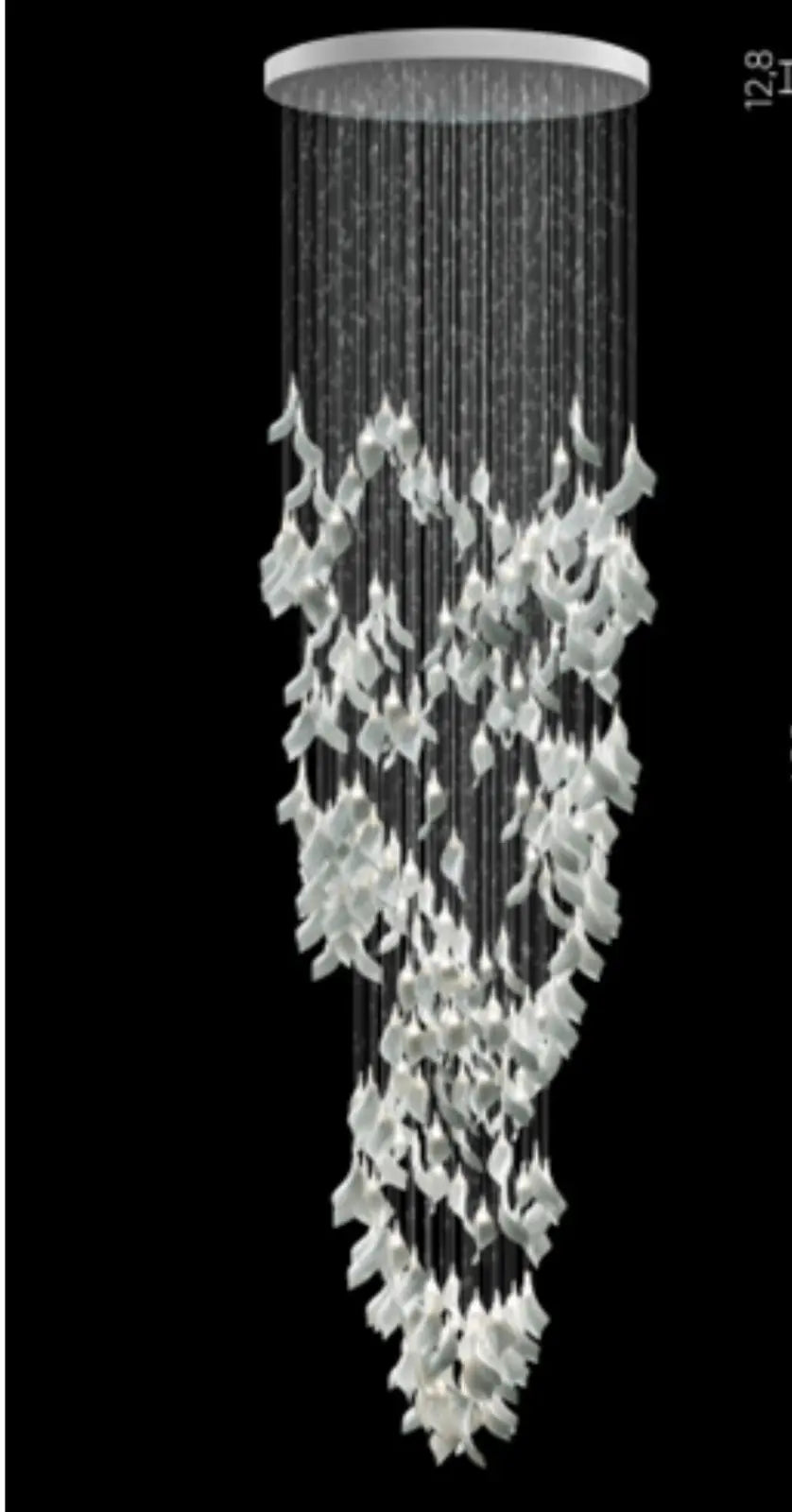 Ceramic Hotel Wedding Dress Shop Hotel Villa Duplex Road Guest Restaurant Bedroom Hall Bedroom Room Chandelier