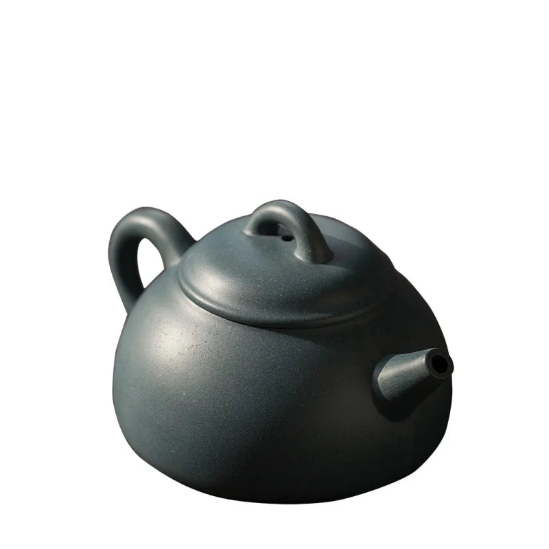 Cha Xiang Ji Mansheng Half Ladle Purple Clay Pot Produced by Yang Fei Dark Green Clay Classic Device Type Elegant Classical