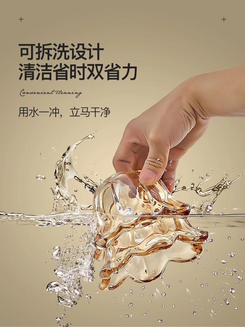 Chandelier European-Style Crystal Lamp Ceramic Three-Layer Living Room and Hotel Staircase Duplex Villa Lamps