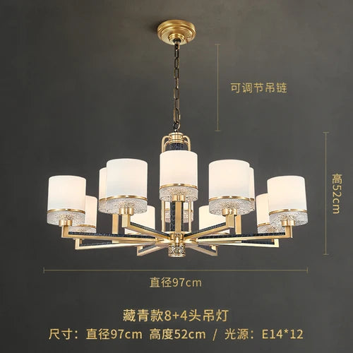 Chandelier villa living room dining room headlamp home Chinese style design bedroom lamps
