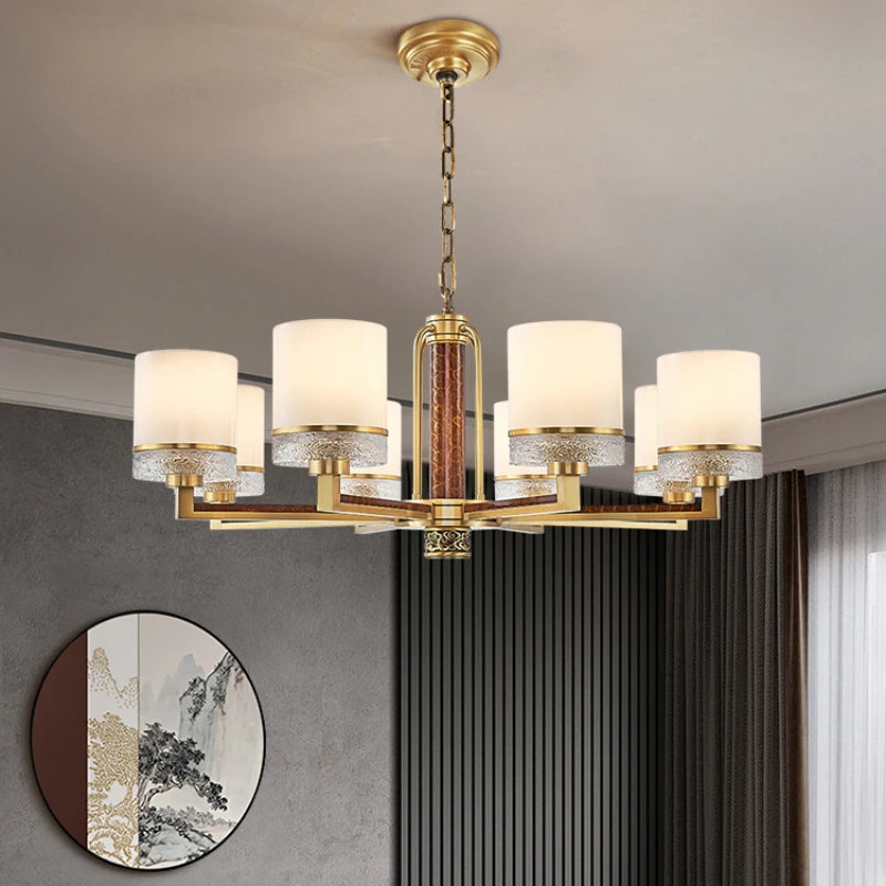 Chandelier villa living room dining room headlamp home Chinese style design bedroom lamps