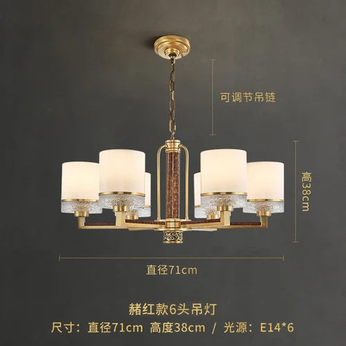 Chandelier villa living room dining room headlamp home Chinese style design bedroom lamps