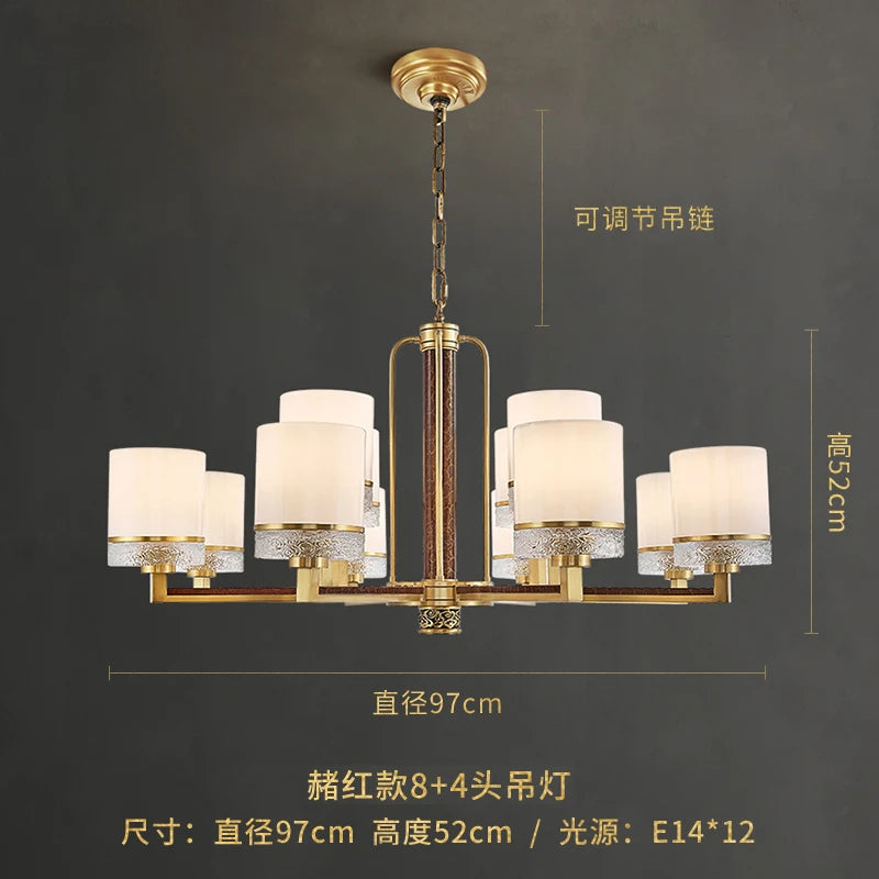 Chandelier villa living room dining room headlamp home Chinese style design bedroom lamps
