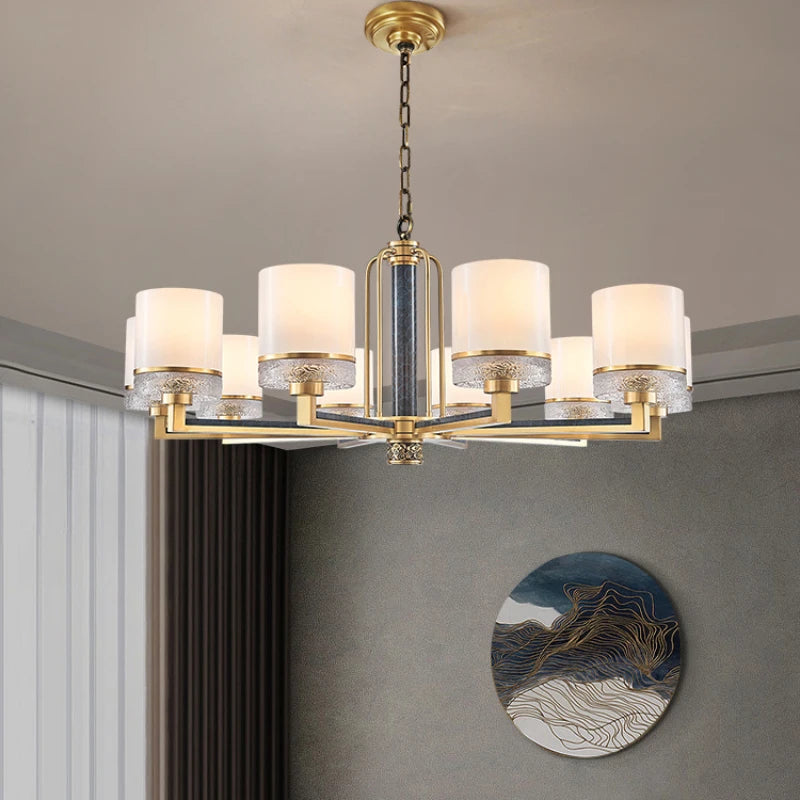 Chandelier villa living room dining room headlamp home Chinese style design bedroom lamps