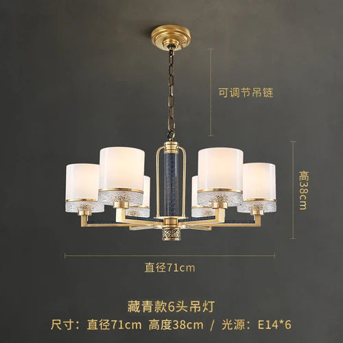 Chandelier villa living room dining room headlamp home Chinese style design bedroom lamps