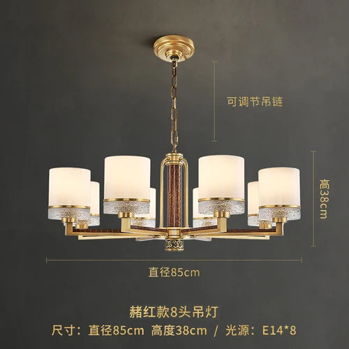 Chandelier villa living room dining room headlamp home Chinese style design bedroom lamps