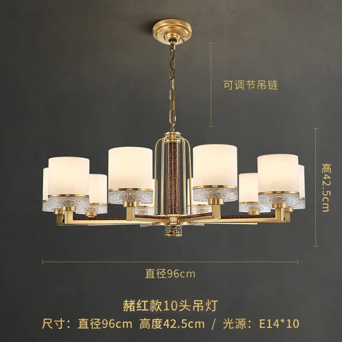 Chandelier villa living room dining room headlamp home Chinese style design bedroom lamps