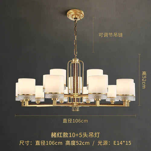 Chandelier villa living room dining room headlamp home Chinese style design bedroom lamps