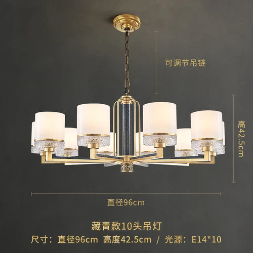 Chandelier villa living room dining room headlamp home Chinese style design bedroom lamps