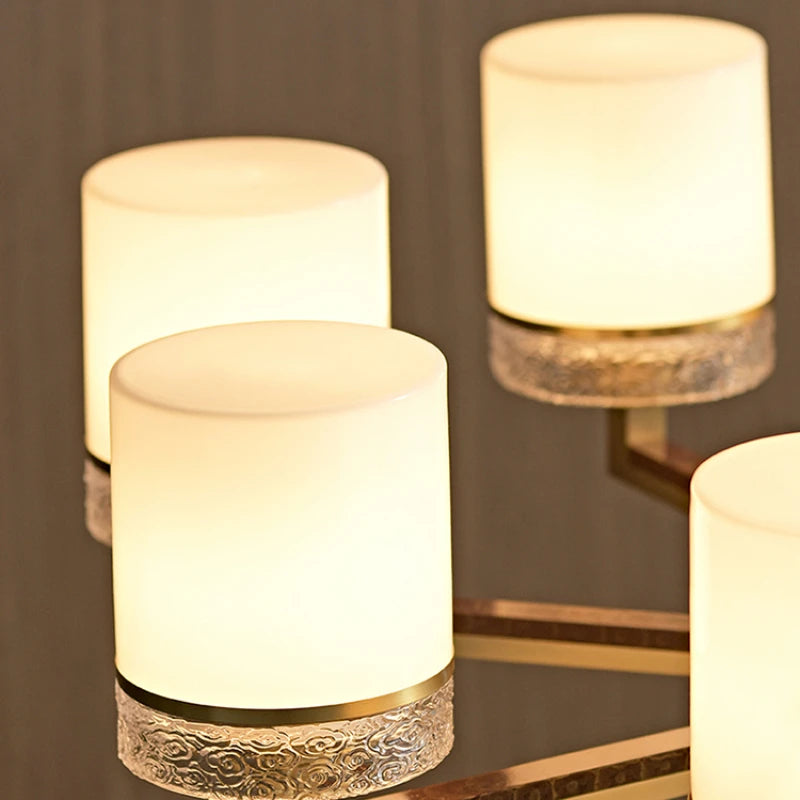 Chandelier villa living room dining room headlamp home Chinese style design bedroom lamps