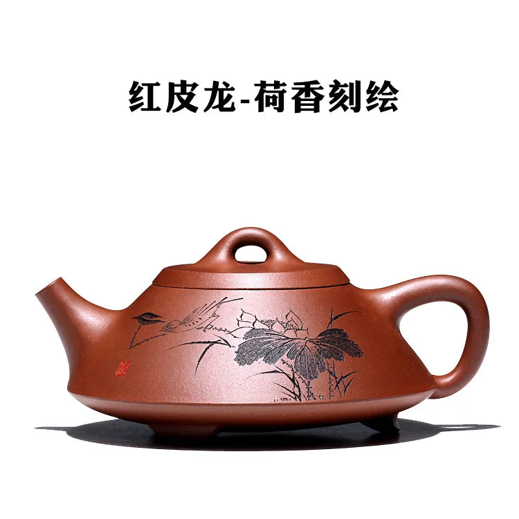【 Changtao 】 Yixing Purple Sand Pot, National Craft Ceramic Construction, Handmade Tianqing Mud, Red Skin, Longdongpo Stone