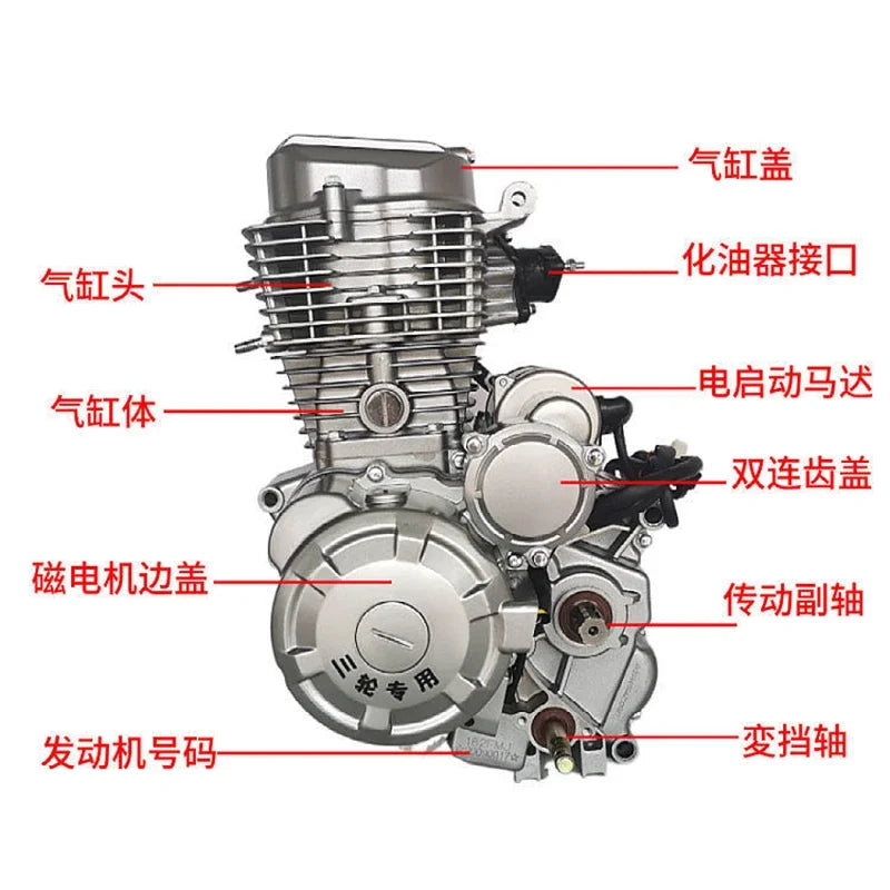 China 2 cylinder stroke 250cc 300cc 400cc 450cc 5 gears motorcycle gasoline engine
