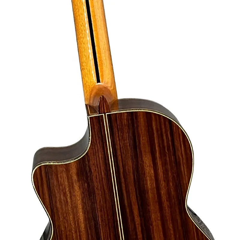China stringed musical instruments Master luthiers make professional cutaway classical guitars