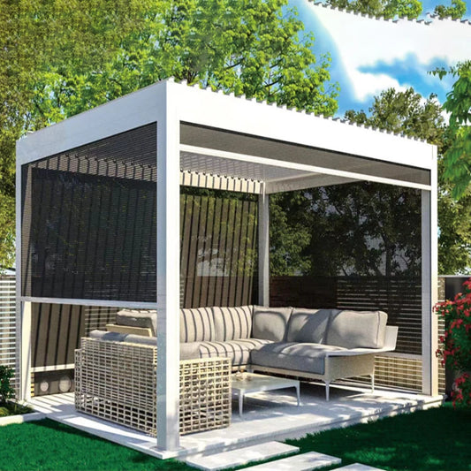 Chinese Style Luxury Roof Outdoor Garden Pavilion Rainproof Outdoor Aluminum Pergola Leisure Garden Pergola