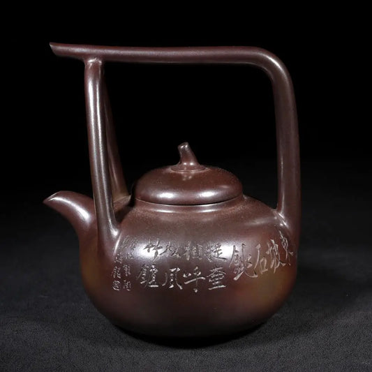Chinese Yixing Zisha Clay Teapot  Dongpo lifting beam Pot Wang Yinxian 600ml