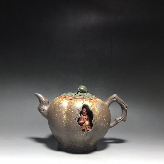 Chinese Yixing Zisha Clay Teapot  Fugua Wudao Pot  Wang Yinxian 500ml