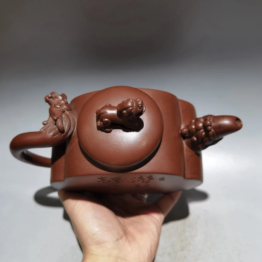 Chinese Yixing Zisha Clay Teapot  Hidden Dragon Pot Fan Xiaolan 680ml