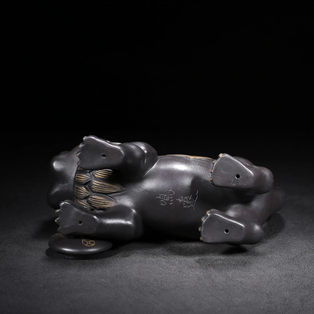 Chinese Yixing Zisha Clay Teapot  Lion Pot Chen Mingyuan 280ml