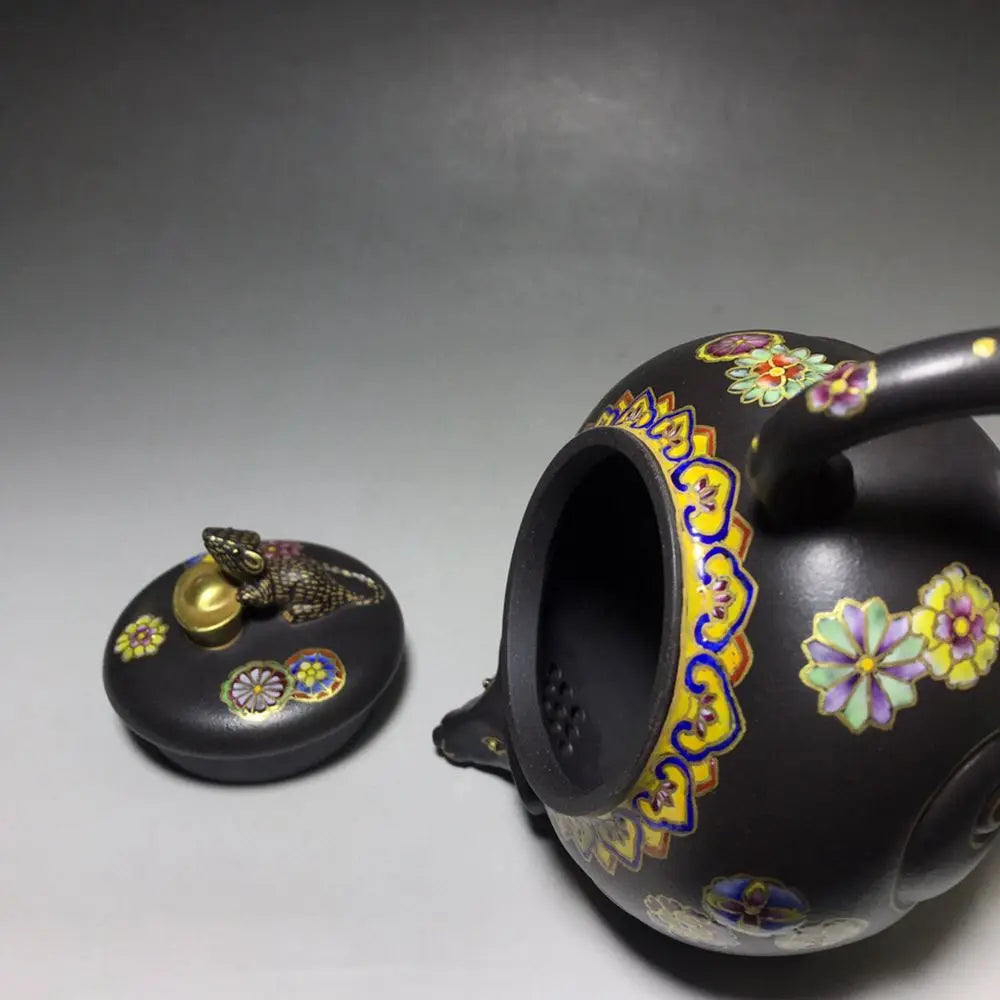 Chinese Yixing Zisha Clay Teapot  Rat Wealth Pot handmade by Chen Tao 320ml