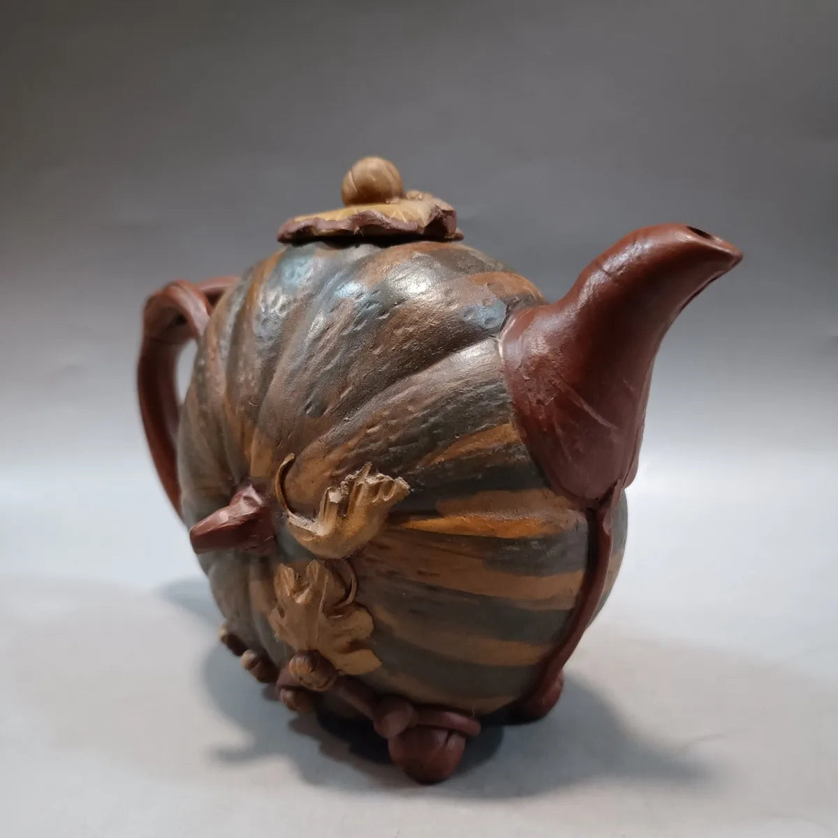 Chinese Yixing Zisha Clay Teapot  pumpkin Pot  Wang Yinxian 520ml