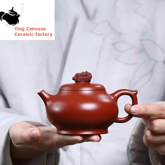 Chinese teapot Yixing Purple Clay Teapot Handmade Raw Ore Dahongpao Multi-cai Pot Kung Fu Tea Set Yixing teapot 240ml