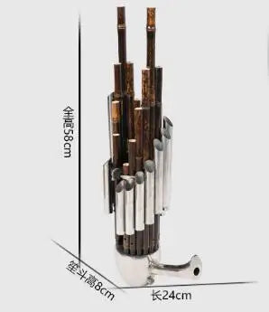 Chinese traditional Musical Instrument BAMBOO SHENG ancient reed pipe wind instrument sheng D tone 17-key white copper sheng