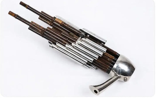 Chinese traditional Musical Instrument BAMBOO SHENG ancient reed pipe wind instrument sheng D tone 17-key white copper sheng