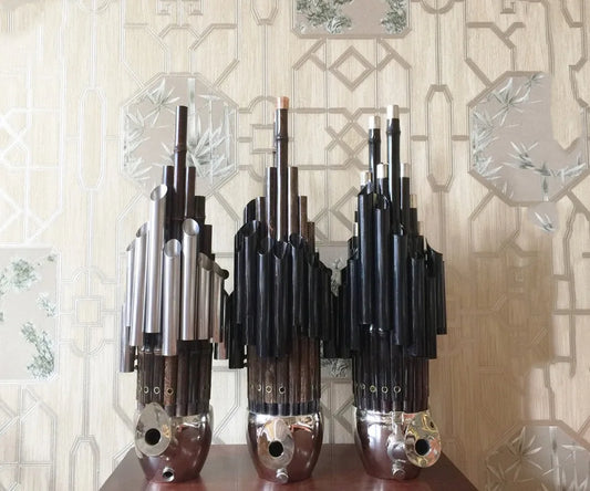 MMOOKA Chinese traditional Musical Instrument BAMBOO SHENG ancient reed pipe wind instrument sheng D tone 17 keys short sized sheng